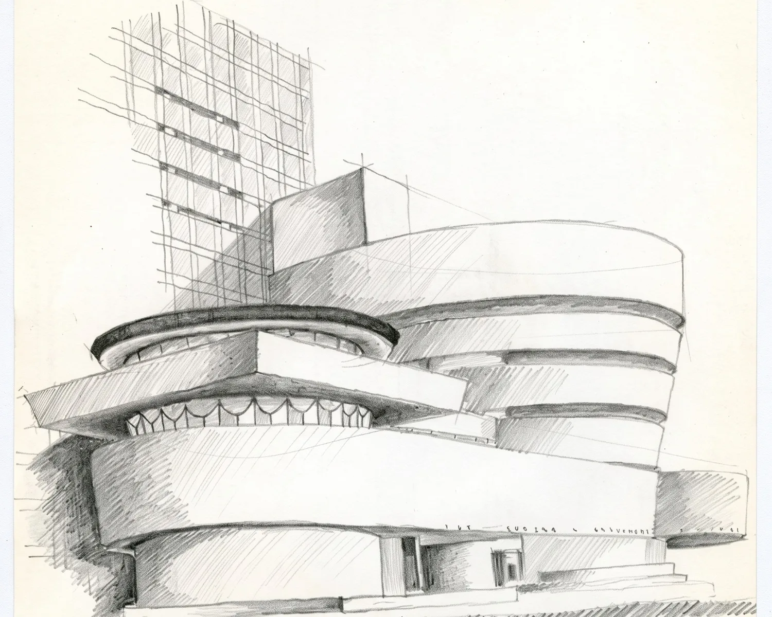 După: Muzeul Guggenheim desenat în perspectivă, lucrare finală