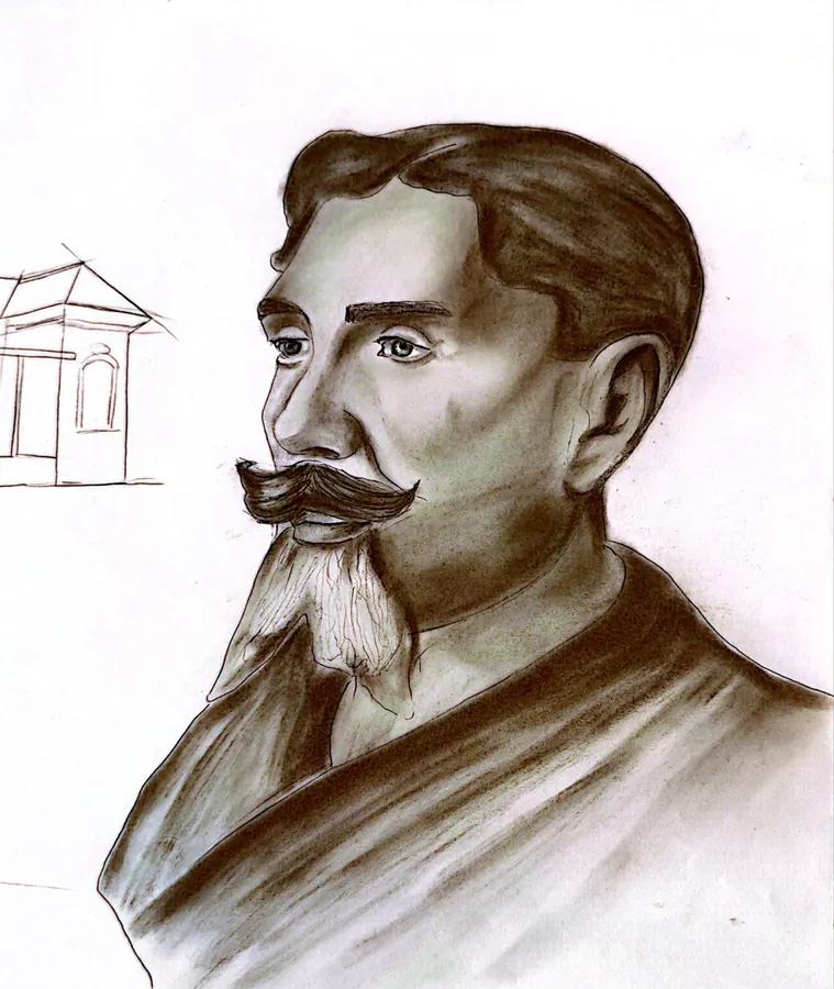 Portret — Desen în creion