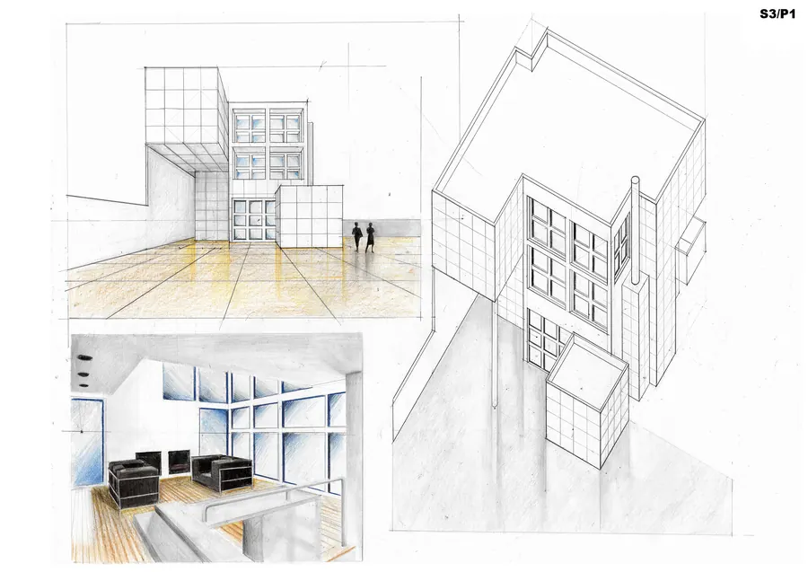 Volum cubic — Seria 3 · Planșa 1 — exterior și interior