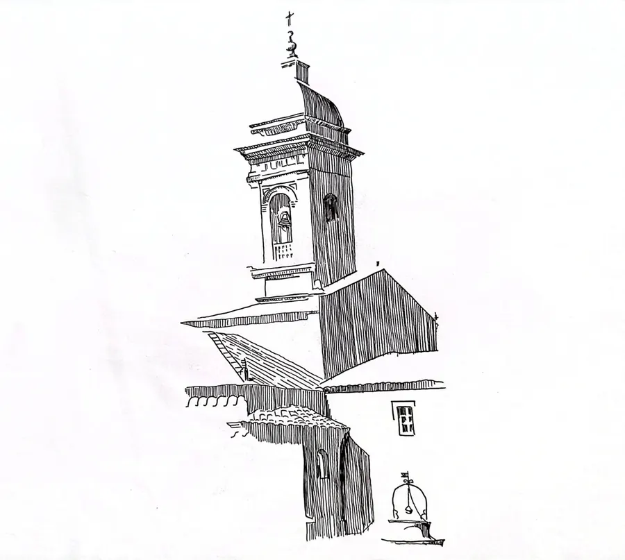 Turn de biserică — Schiță urbană